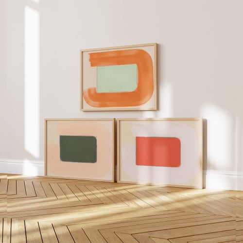 Set of 3 Abstract Art Prints in Bold Colors: The Garden Trio | Prints by Emily Keating Snyder