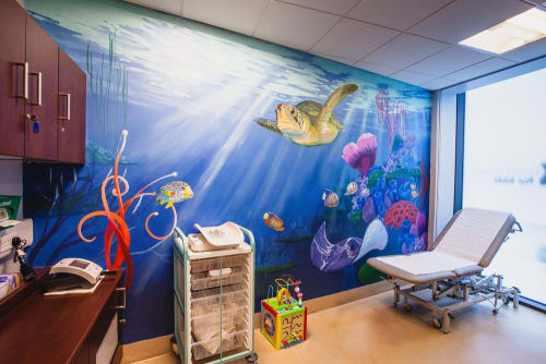 Underwater Scene Mural | Murals by Fran Halpin Art | Beacon Hospital in Sandyford Business Park