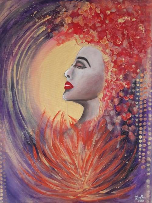 El fuego que me purifica | Oil And Acrylic Painting in Paintings by Elena Parau