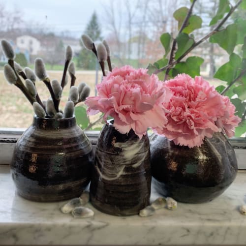 Bud Vases | Vases & Vessels by Ellie McKinney Ceramics | Private Residence in Columbus