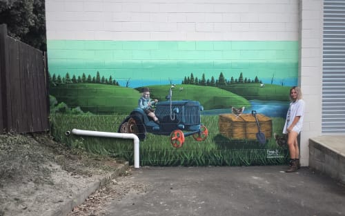 Tractor museum mural | Murals by Manabell