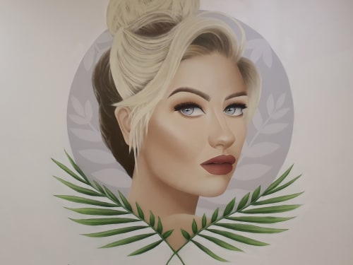 Ellie Rose Hair Studio Mural | Murals by Jade Jennifer Art
