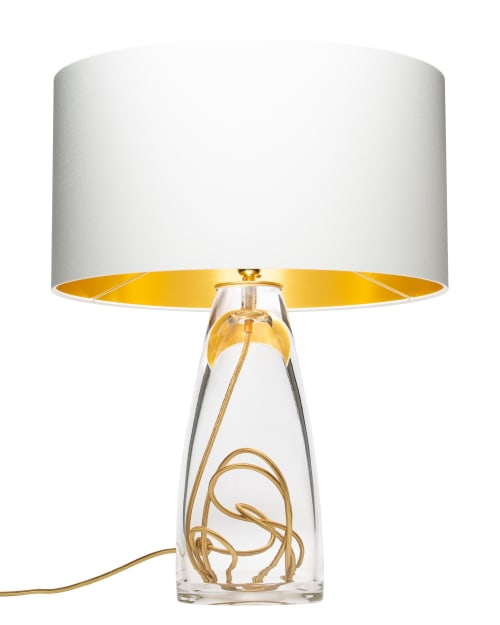 SERAFINA Lamp · Clear+White+Gold | Lamps by LUMi Collection | Seattle, WA in Seattle