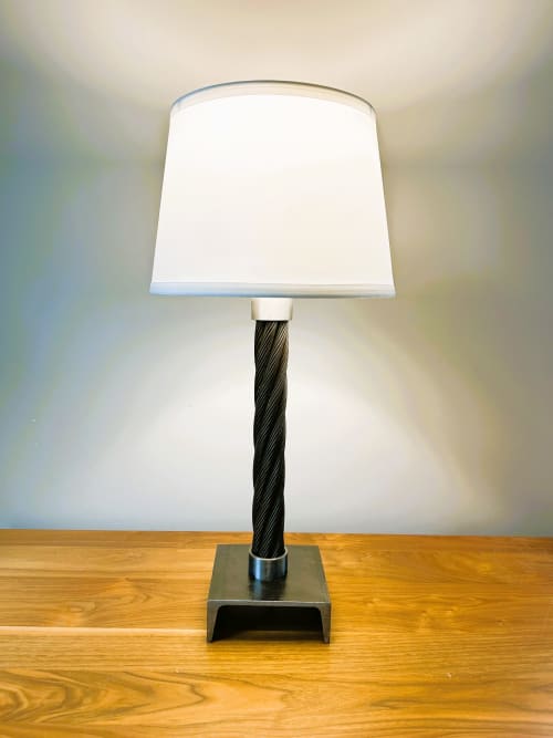 Reclaimed Ski Chairlift Cable Lamp | Table Lamp in Lamps by industrial comfort