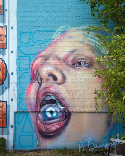 Pearl Mural | Street Murals by Anne Bengard | Teufelsberg in Berlin