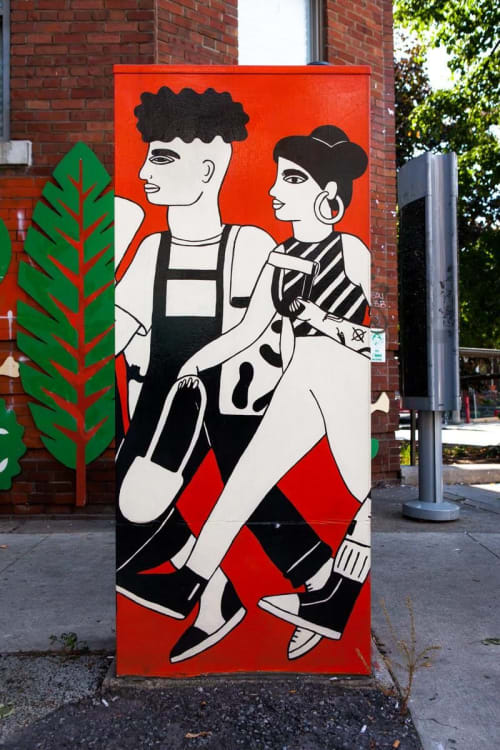 Cool Walkers Electrical Box | Street Murals by Vivian Rosas