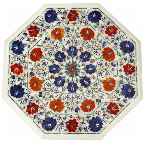 white marble table, coffee table, end table, tabletop | Tables by Innovative Home Decors