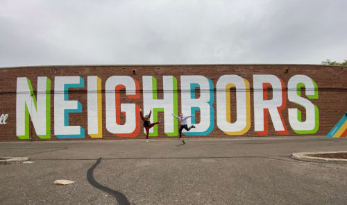 We're All Neighbors Mural in Chicago | Street Murals by White Coffee Creative
