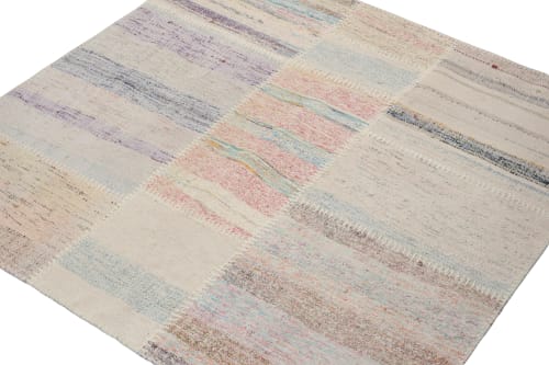 Rug & Kilim’s Patchwork Kilim Square Rug in Polychromatic | Rugs by Rug and Kilim