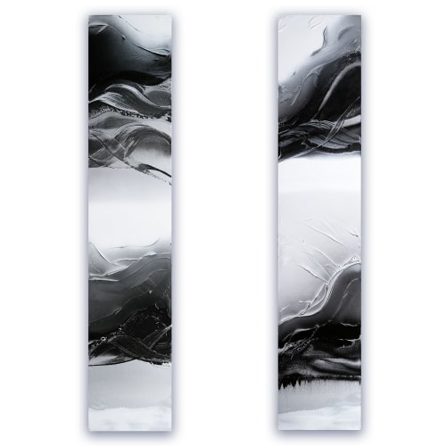 Motion in Black and White Abstracts | Paintings by Nichole McDaniel | Artspace Warehouse in Los Angeles