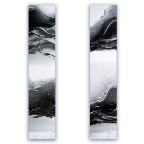 Motion in Black and White Abstracts | Oil And Acrylic Painting in Paintings by Nichole McDaniel | Artspace Warehouse in Los Angeles
