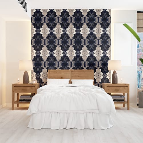 Luscious Grape Damask Wallpaper | Wall Treatments by Ri Anderson