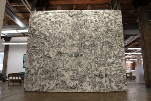 Interior Mural | Murals by Doodle Dood LLC | Opus Group in Kansas City
