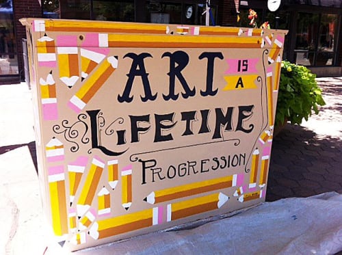 Graphic Art Mural on Piano - "Art is a Lifetime Progression" | Street Murals by The Wavering Line - Artist: Ky Novak | Colorado State University in Fort Collins