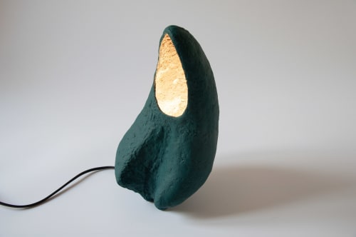 Modern Light Sculpture in Paper Mache | Table Lamp in Lamps by Earlpicnic