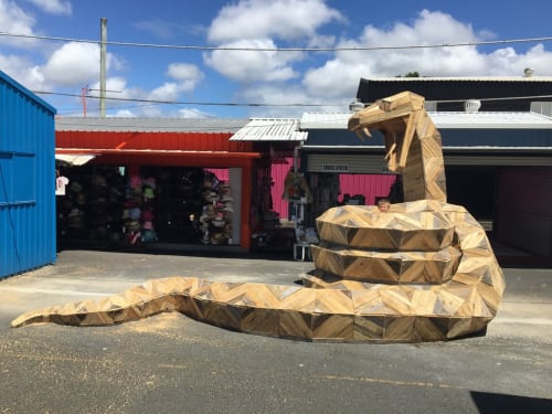 Rob the Snake | Public Sculptures by Thomas Dambo | Carrara Markets in Carrara