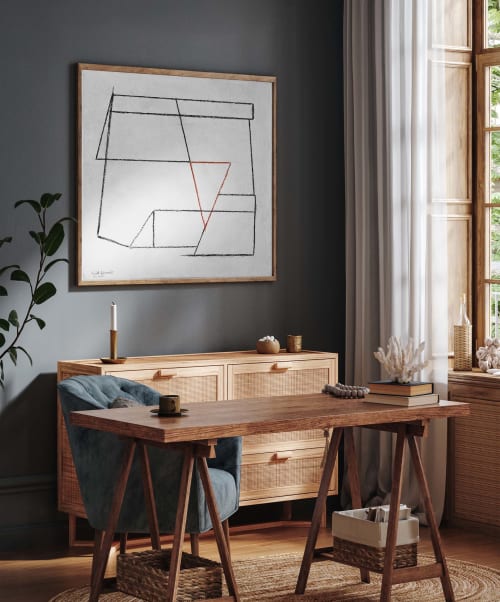 "Alchemy No. 6" I Modern Minimalist Paintings I White | Oil And Acrylic Painting in Paintings by ART + ALCHEMY By Nicolette Atelier