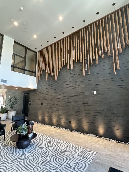 Large Rope Bundled Tapestry | Wall Hangings by Ama Fiber Art | Cycle Apartments in Fort Collins