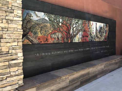 Ramona Library Nature & History Mural | Sculptures by Betsy K. Schulz