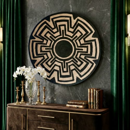 Large Basket for Boho Wall Decor, Woven wall baskets for que | Decorative Plate in Decorative Objects by Sarmal Design