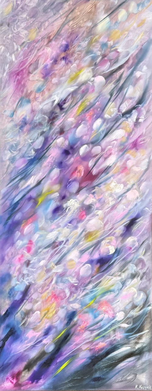Purple Rain | Oil And Acrylic Painting in Paintings by Kozyuk Gallery