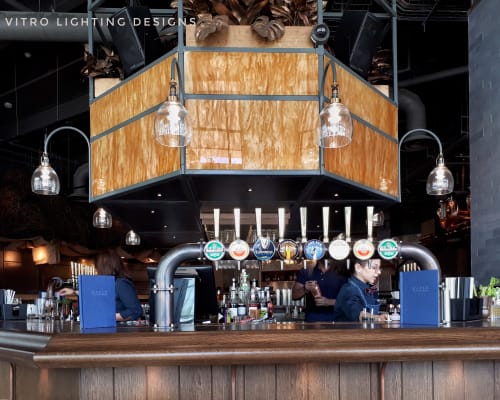 Blown glass/crystal inserts #31 | Pendants by Vitro Lighting Designs | Westwood Sports Pub & Kitchen in London