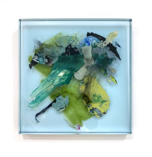 Caribbean Treasure Hunt (16 x 16") | Oil And Acrylic Painting in Paintings by Calina Hiriza