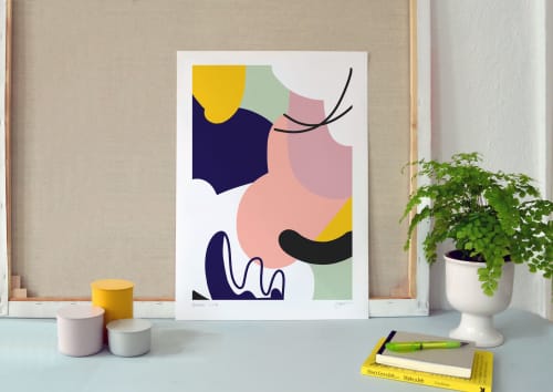 "Busyness" signed art print - Size: A3 | Paintings by Jilli Darling