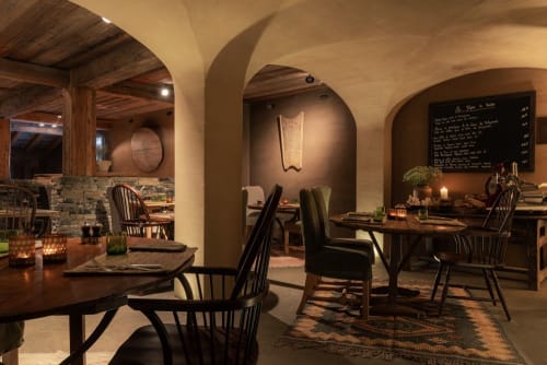 Restaurant Design | Interior Design by Geraldine Dohogne - Beyond Design. | Zannier Hotels Le Chalet in Megève