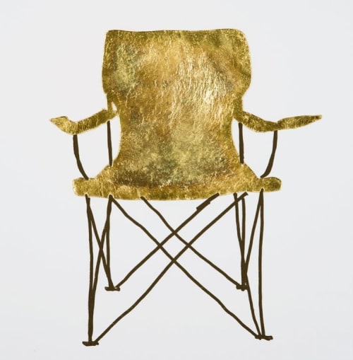 Gold Leaf Chairs | Paintings by Rochelle Udell