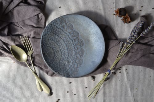 Lace plate | Ceramic Plates by Homatino ceramics | CTC - Restaurant Urban Gastronomy in Kesariani