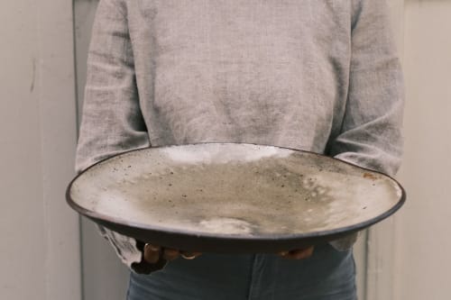 Ceramic Serving Platter in Shino | Serveware by Pyre Studio