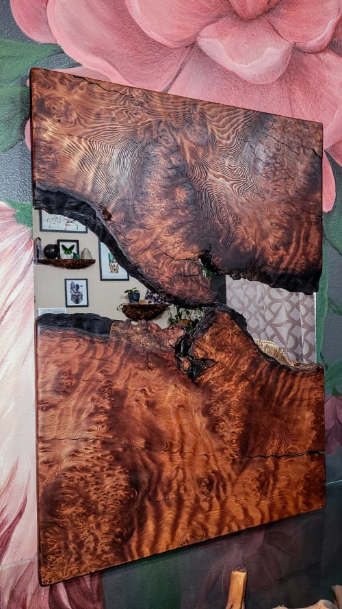 Redwood Burl River Mirror Wall Art 37x27x1 | Decorative Objects by Lumberlust Designs