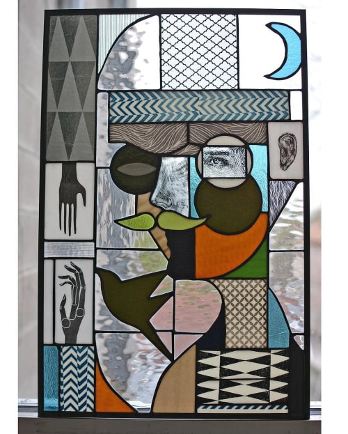 Copper Foiled Stained Glass Collage | Art & Wall Decor by Expanded Eye | Pittsburgh Glass Center in Pittsburgh