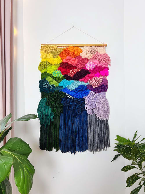 BIG BRIGHT RAINBOW woven wall hanging | Macrame Wall Hanging in Wall Hangings by Nova Mercury Design