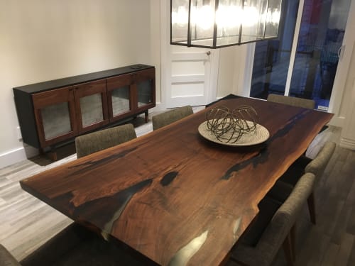 Hudson Dining Table & Mansfield Credenza | Tables by AMBROZIA | Perreault Residence in Montreal