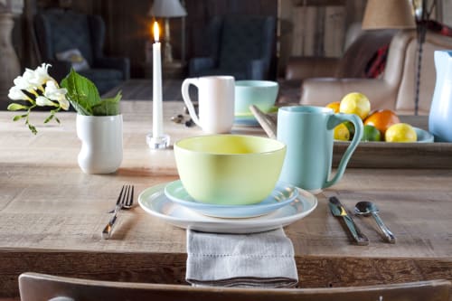 Bright Color Dinnerware | Tableware by Off Your Rocker Pottery | Private Residence - Lake Geneva, WI in Lake Geneva