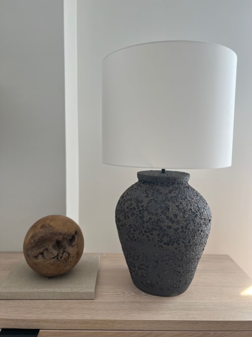 Magna handmade tall/wide table/floor lamp. | Table Lamp in Lamps by ENOceramics