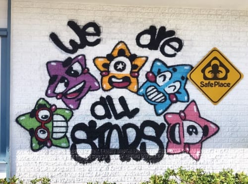 We are all Stars Mural 1 | Murals by FreakyKissDesigns | Cole-Clark Boys & Girls Club in Hobe Sound in Hobe Sound