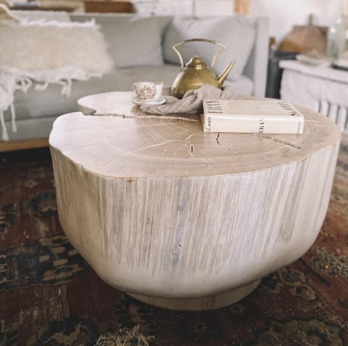 White tree deals trunk coffee table