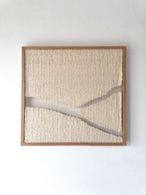 Kintsugi 001 | Handwoven tapestry in oak frame | Wall Hangings by Ana Salazar Atelier