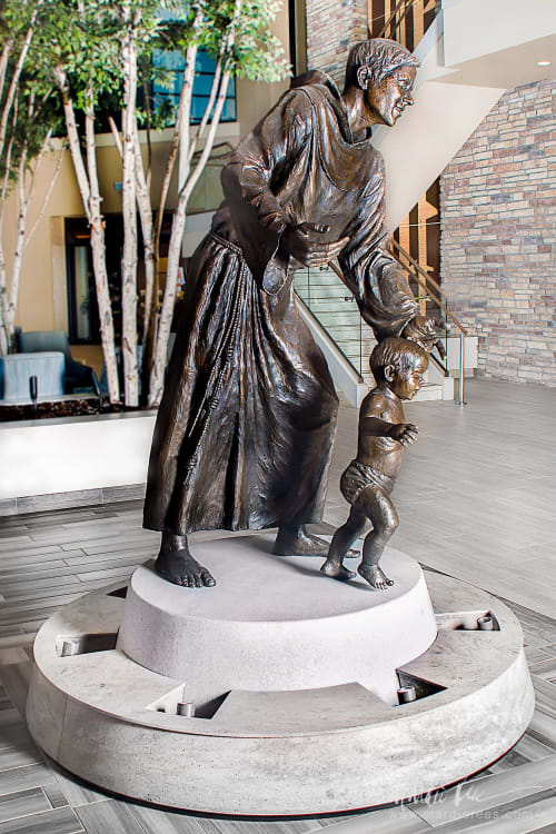 Saint Anthony's Guiding Hand | Sculptures by Mardie Rees | St. Anthony North Health Campus in Westminster