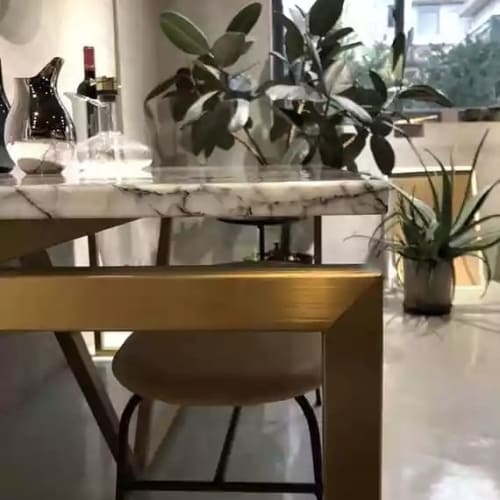 Custom Rectangle Marble Table by IvaDecorStudio seen at Private