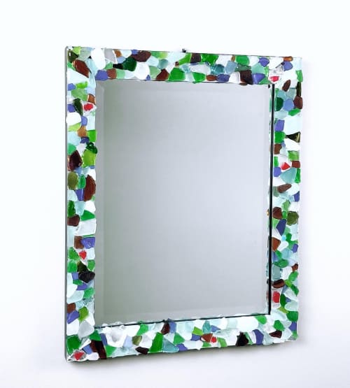 Lake Erie Beach Glass Mirror | Decorative Objects by Boom Bechkowiak
