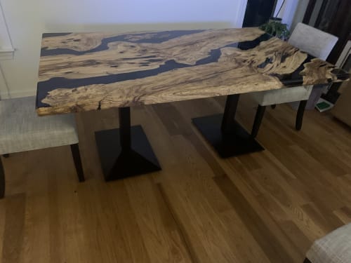 Olive Wood Epoxy Table, Custom 72 X 38 Epoxy Table, Olive Wood Clear Epoxy,  Epoxy Dining Table, Live Edge Table, Custom Order for Bryan -  Denmark