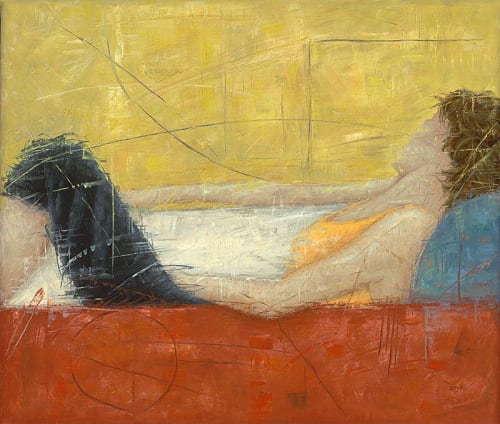 Erica Hopper "Bianca's Bench" | Paintings by YJ Contemporary Fine Art | YJ Contemporary Fine Art in East Greenwich