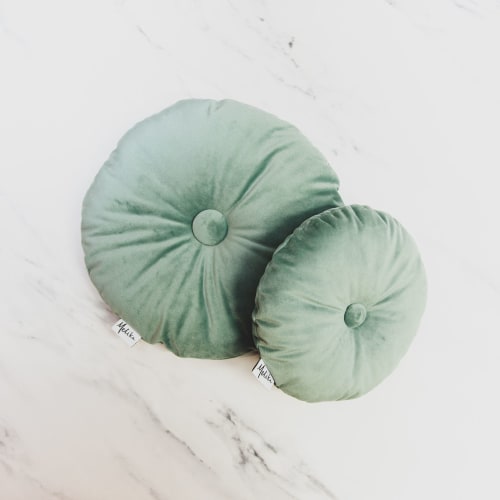 Tufted Velvet Throw Pillows | Pillows by Melike Carr