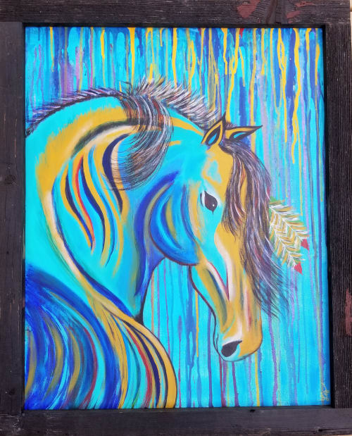 Best Friend | Oil And Acrylic Painting in Paintings by Liz Johnston