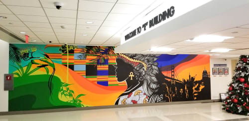 From origins until today | Murals by Oscar Lett | Kings County Hospital Center in Brooklyn