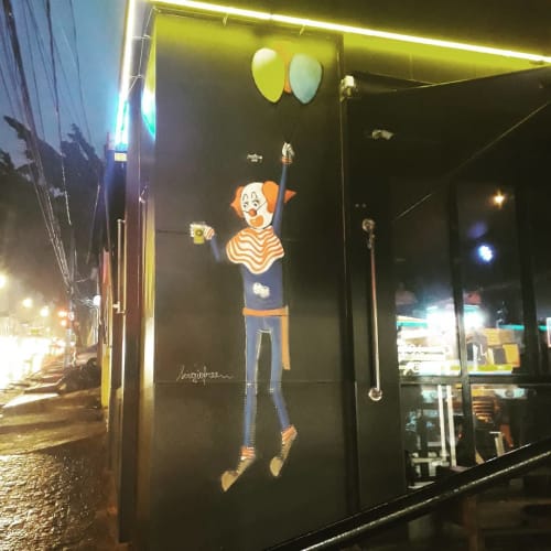 Up | Street Murals by Sergio Free | The EMBARXADOR - PUB in Santana